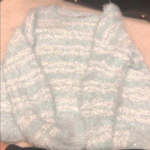 Blue fuzzy sweater